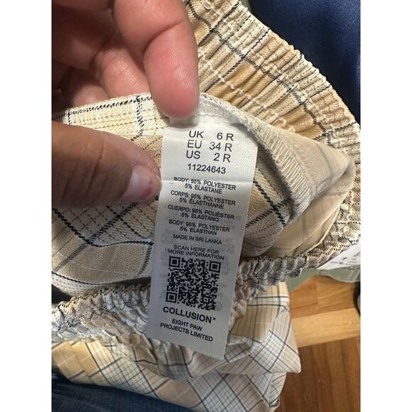 COLLUSION Check Wide-Leg Pants – Size 2R - Picture 7 of 7